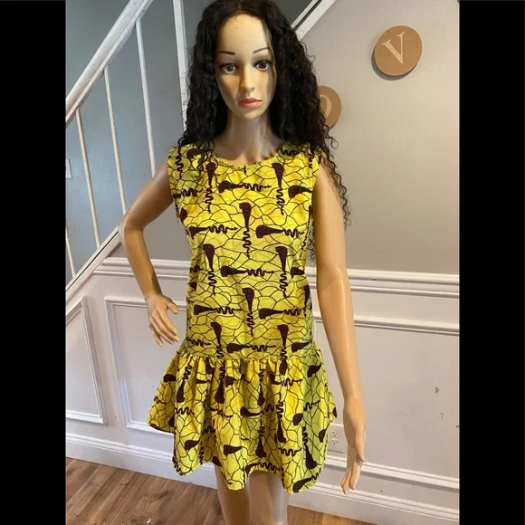 african attire short dresses Junia African Mini Dress